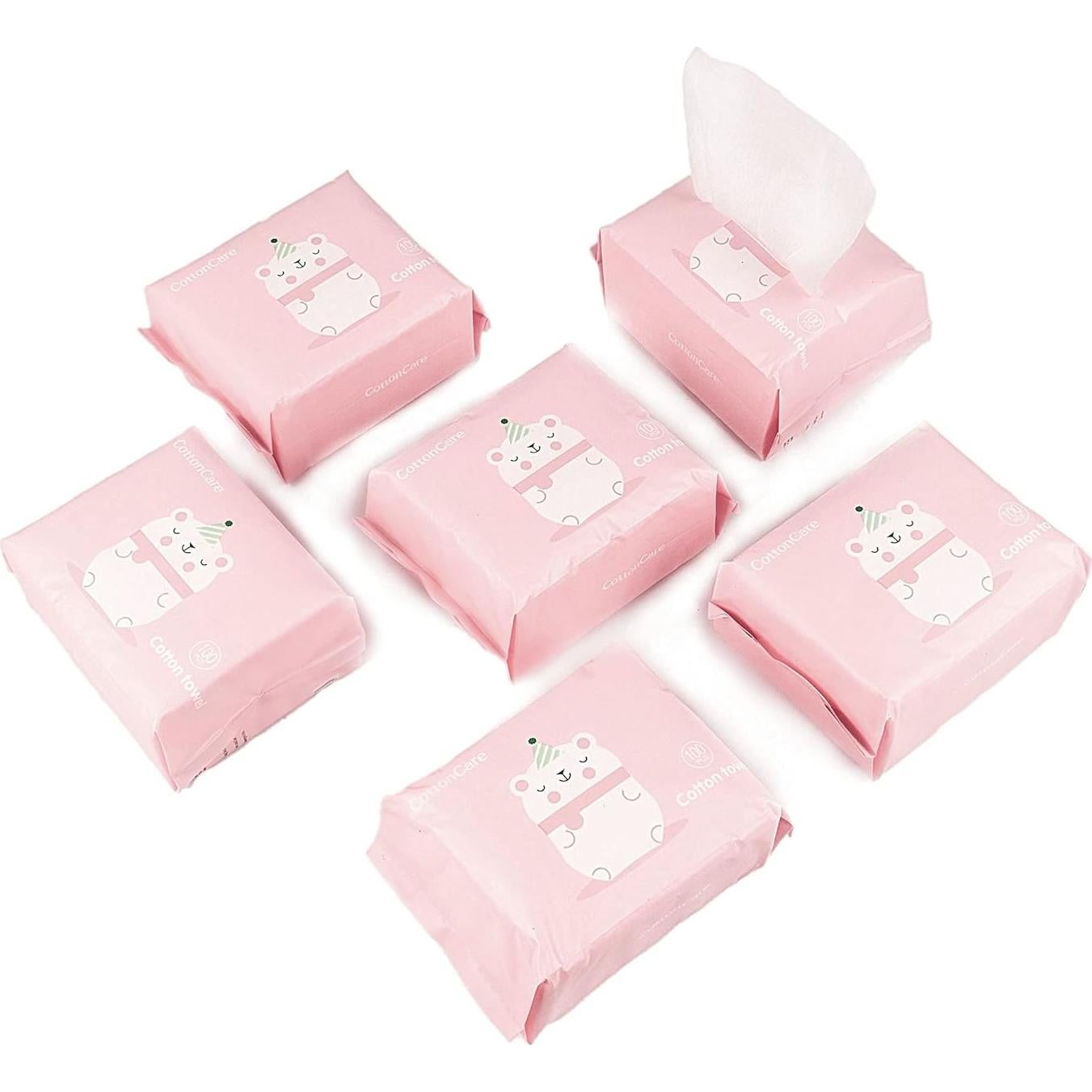 Toallitas Secas para Bebés COTTONCARE 100% Algodón 20.1x11.9cm 6-Pack