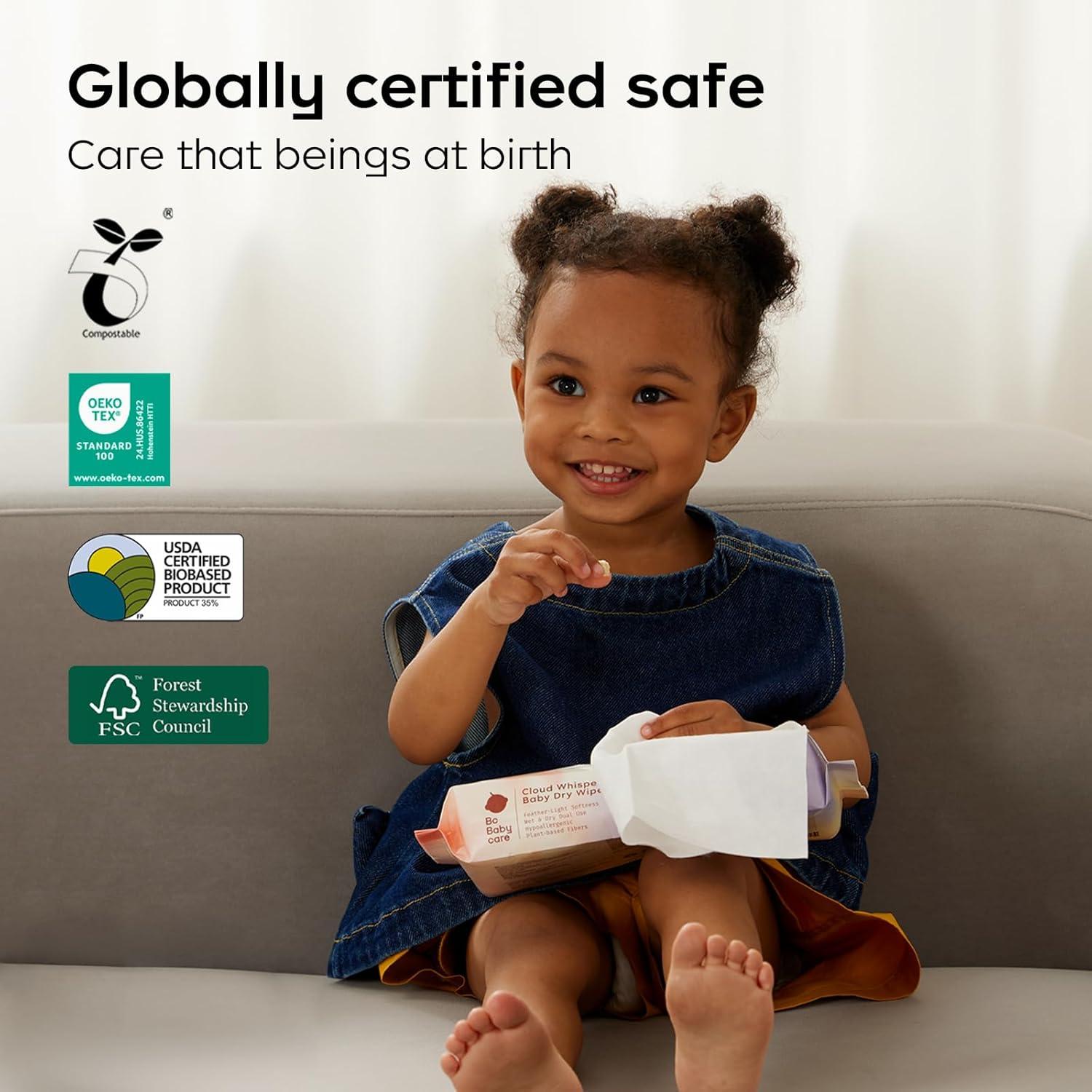 Toallitas Secas Hipoalergénicas BC Babycare 48 Unidades