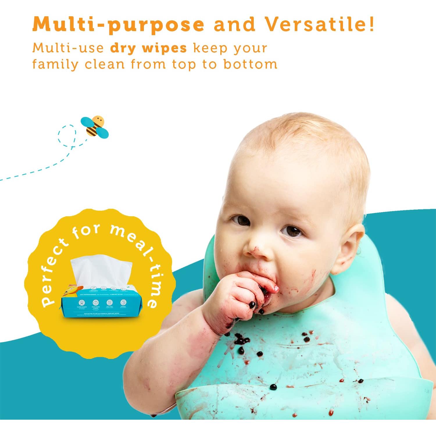 Toallitas Secas 100% Algodón Puro Whoopsie 600 Unidades