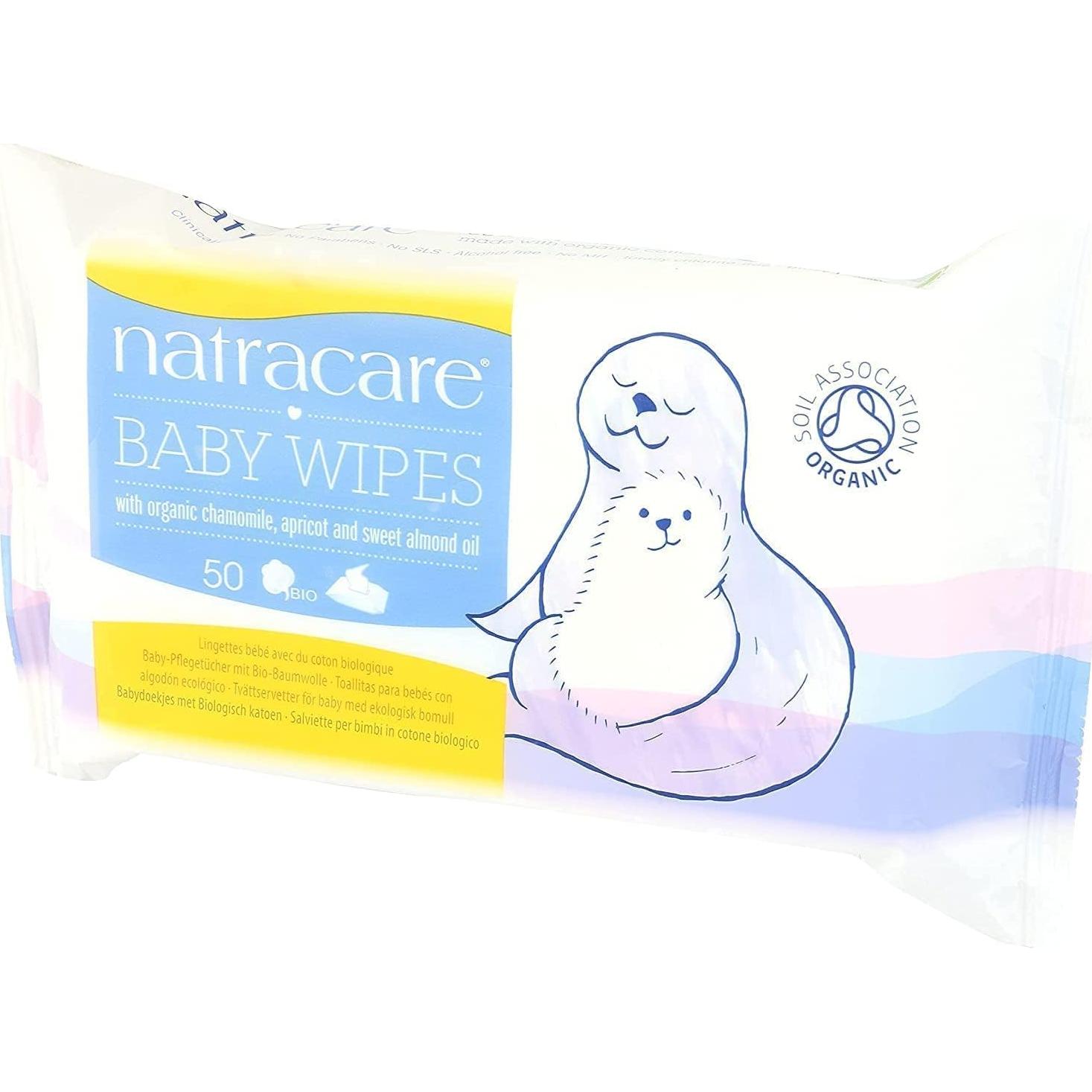 Toallitas Húmedas para Bebés Natracare de Algodón Orgánico - 200 Unidades