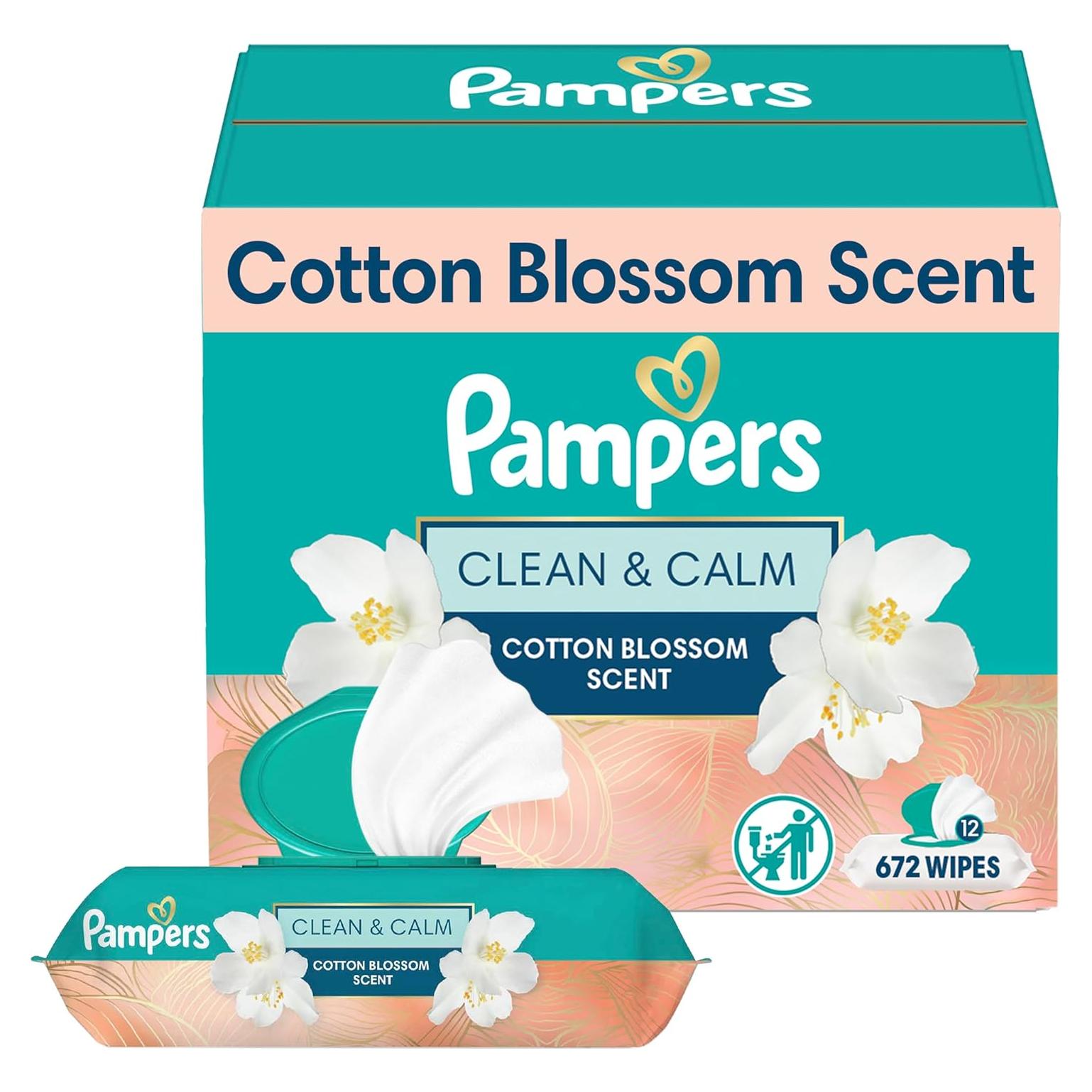 Toallitas Pampers Limpias y Calmadas 672 Unidades Aroma Algodón