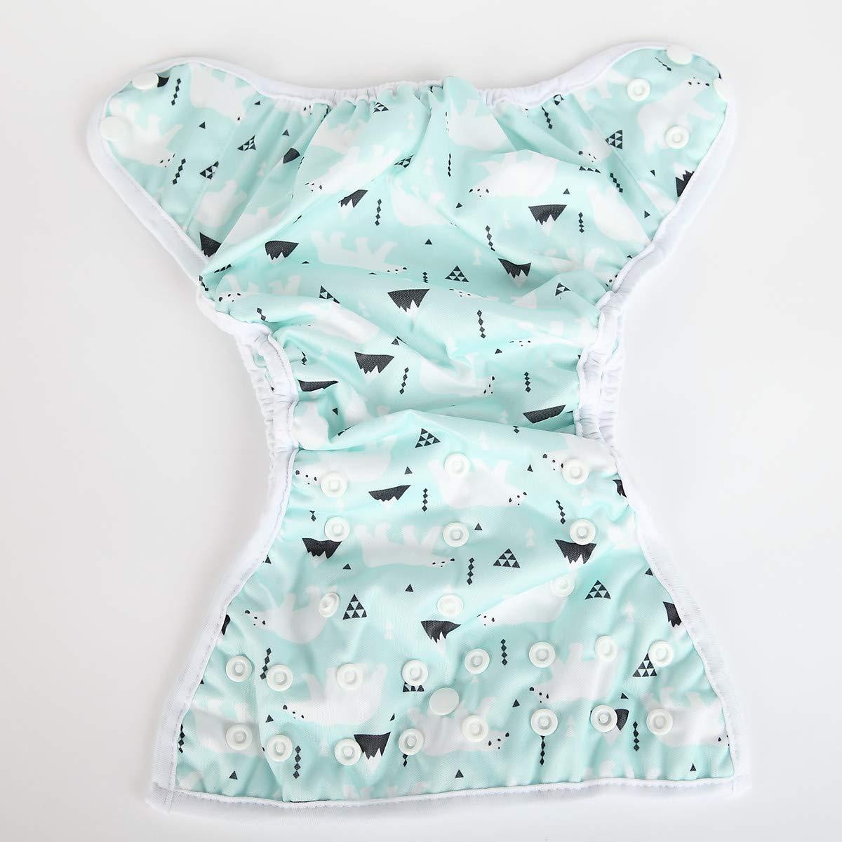 Cubierta de Pañal de Tela PUL Oso Polar Talla Única 3 a 16 kg