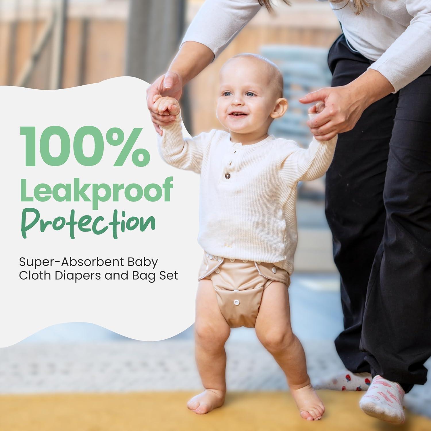 Paquete de 6 Pañales de Tela OOPSY LUCY Reutilizables Ajustables