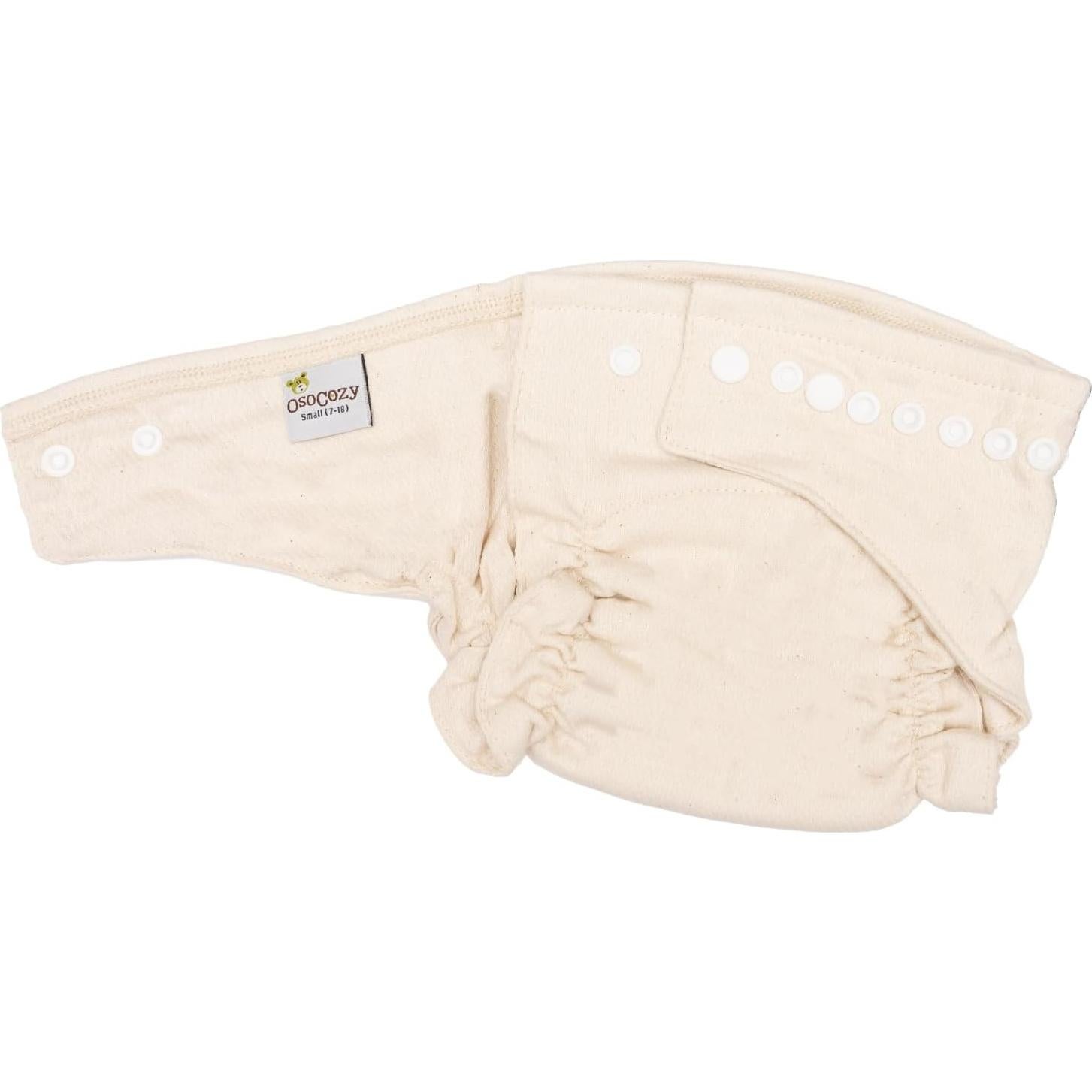 Pañal de Tela Ajustado OsoCozy 100% Algodón Birdseye - 6 Unidades