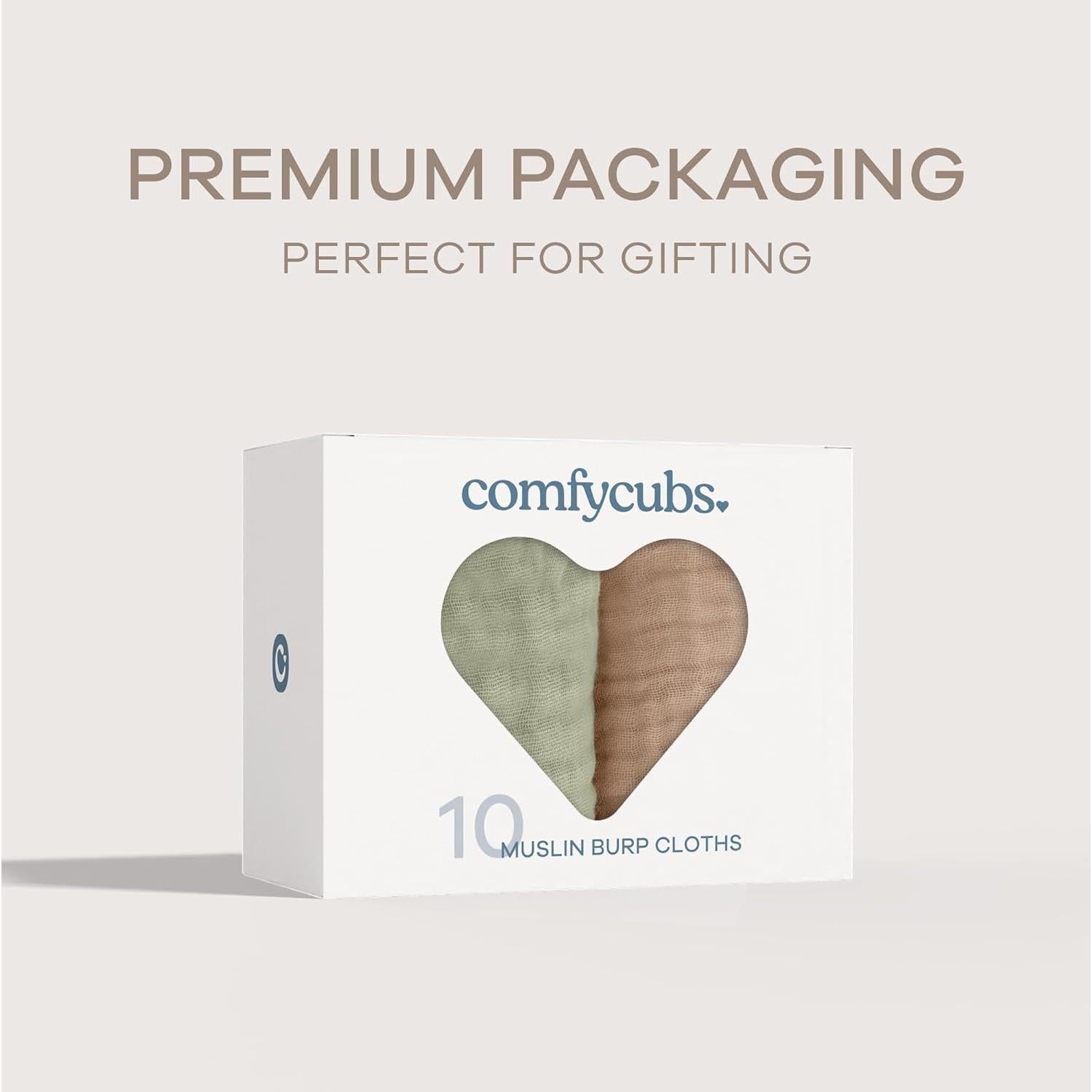 Paños de Eructo Comfy Cubs 10 Piezas 50.8x25.4 cm Algodón