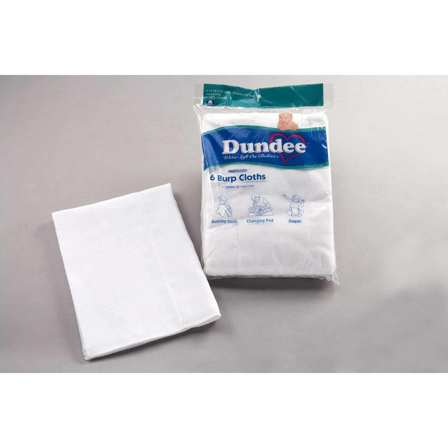 Paños de Eructo Dundee 100% Algodón Pack de 6 36.8x52.1 cm