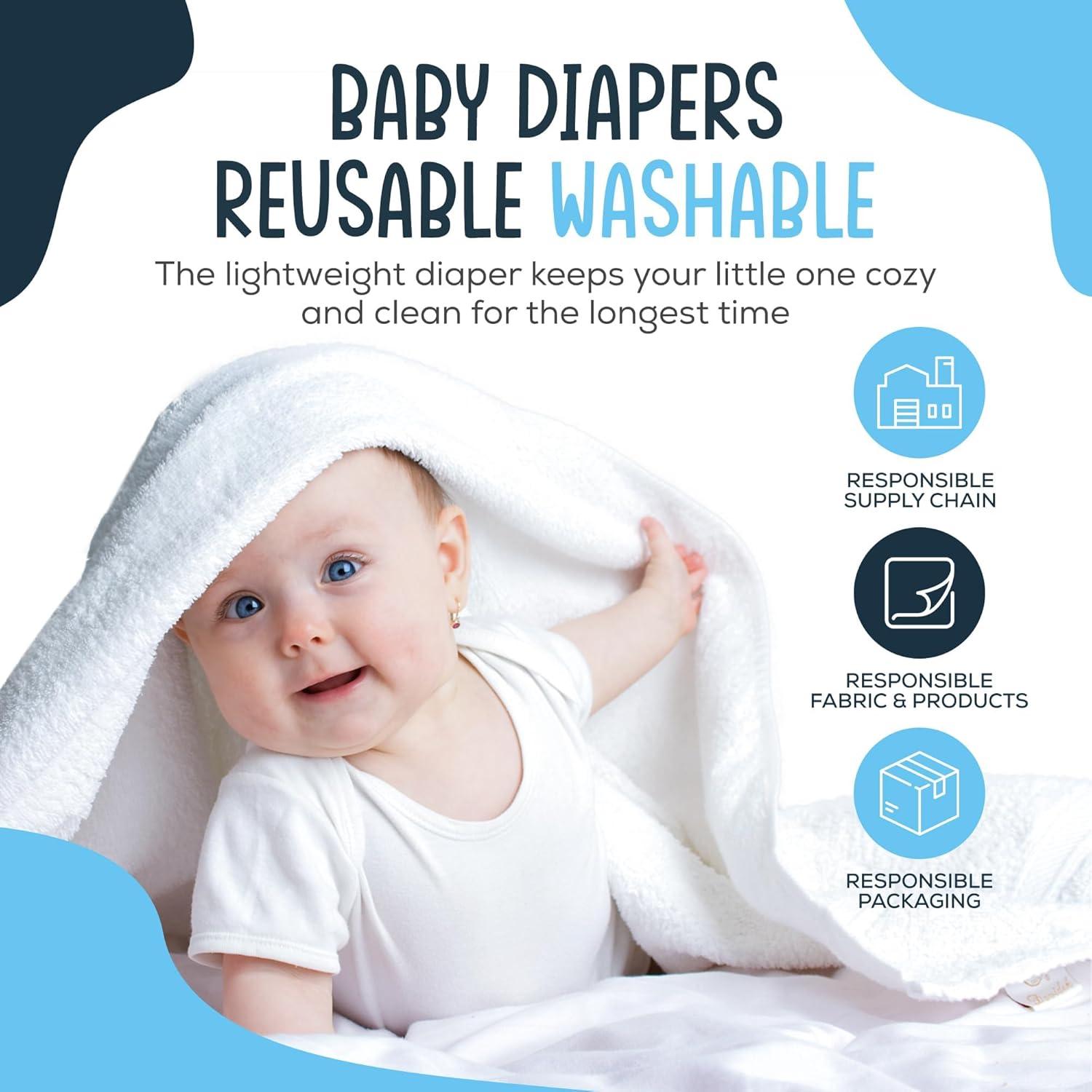 Paños de Tela para Pañales Linteum 12 Unidades 30x40 cm Algodón