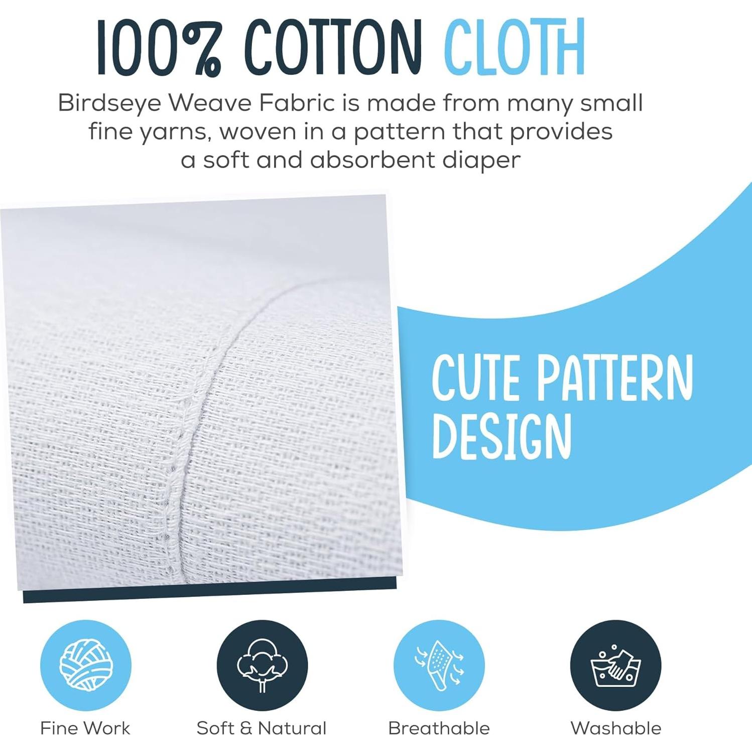 Paños de Tela para Pañales Linteum 12 Unidades 30x40 cm Algodón