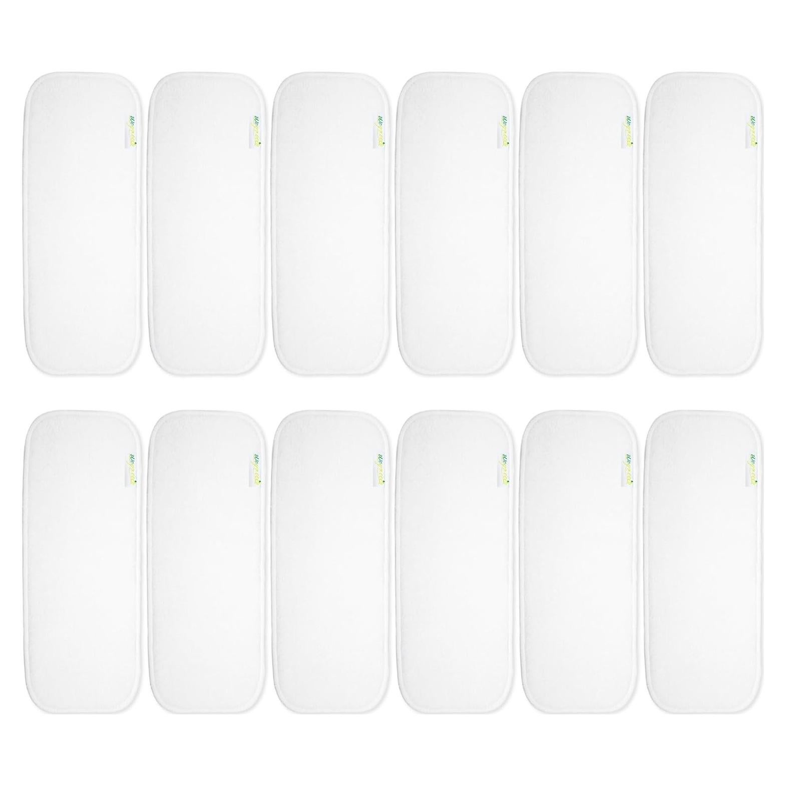 Inserciones Reutilizables Wegreeco 12 Piezas 34x13 cm para Pañales de Tela