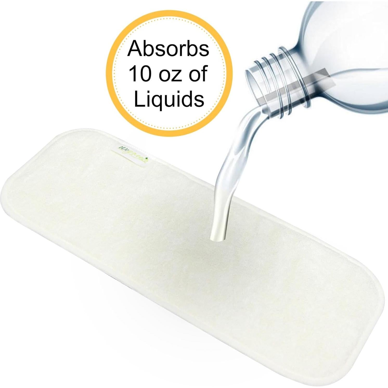 Inserciones Reutilizables Wegreeco 12 Piezas 34x13 cm para Pañales de Tela