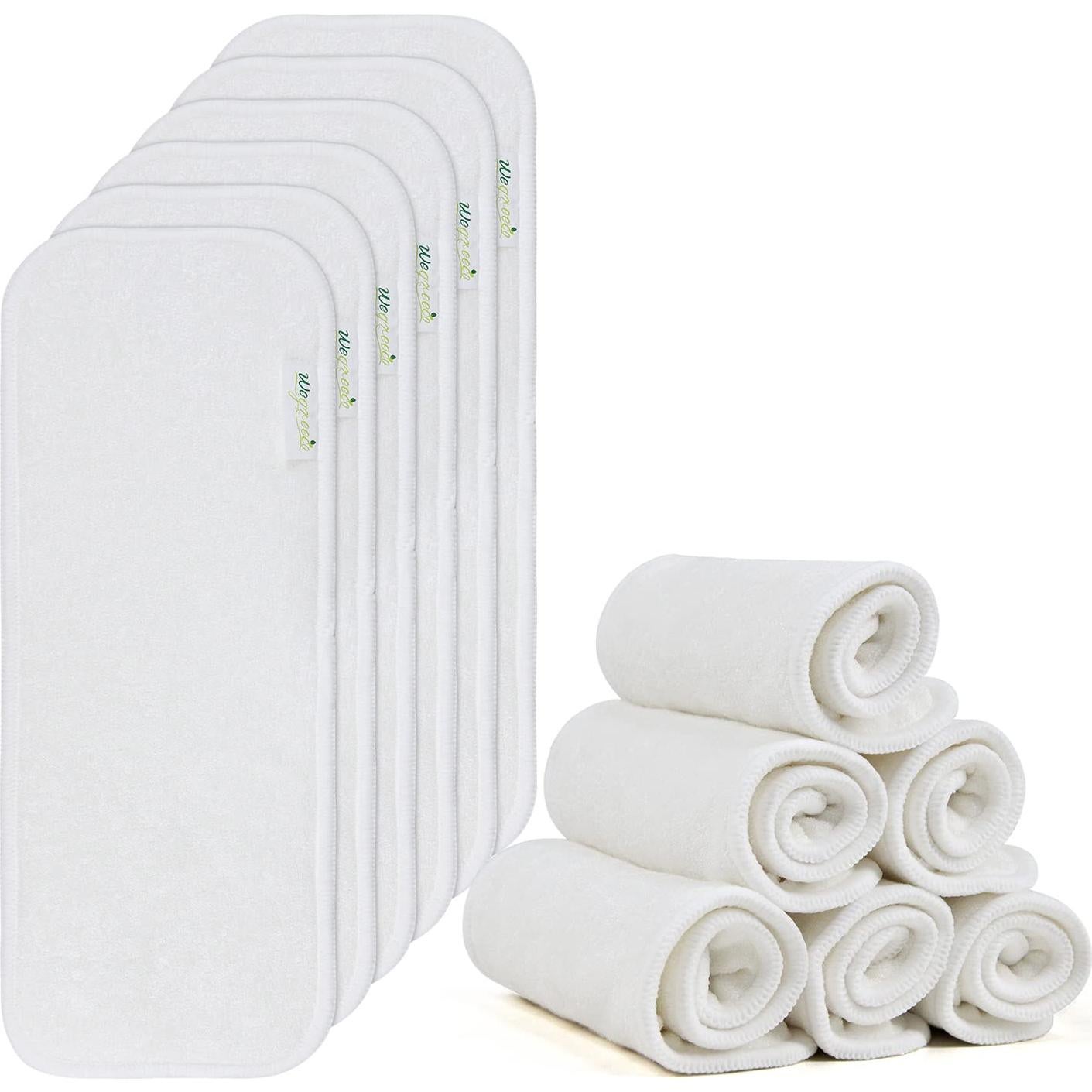 Inserciones Reutilizables Wegreeco 12 Piezas 34x13 cm para Pañales de Tela