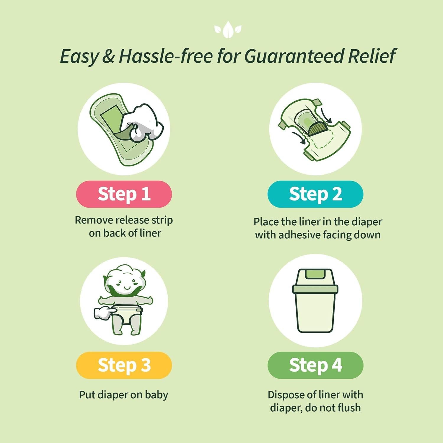 Forros de Pañal Organyc 100% Algodón Orgánico - 20 Unidades