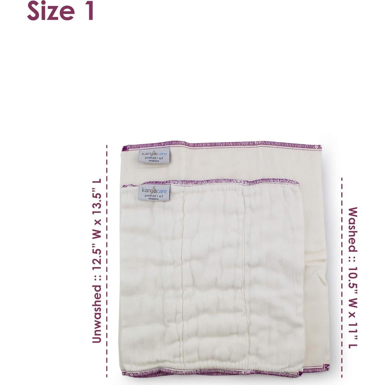 Paquete de Pañales de Tela Kanga Care Tamaño 1 + 2 Cubiertas