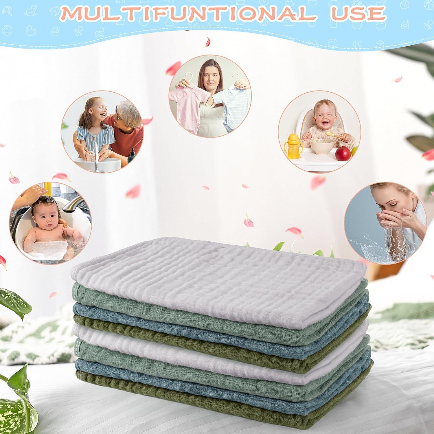 20 Pañales de Eructo Buryeah 50x25 cm Algodón Absorbente