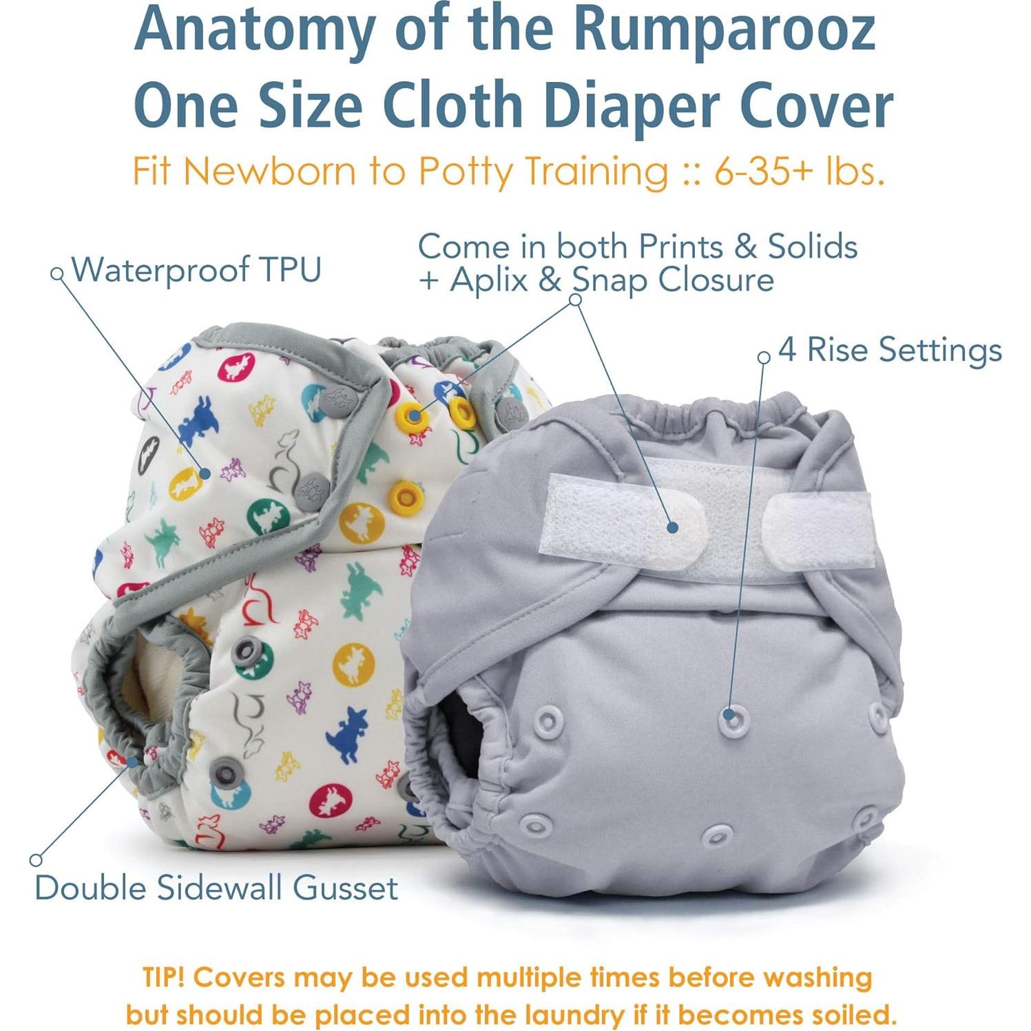 Cubiertas de Pañales de Tela Kanga Care Rumparooz Talla Única 5pk