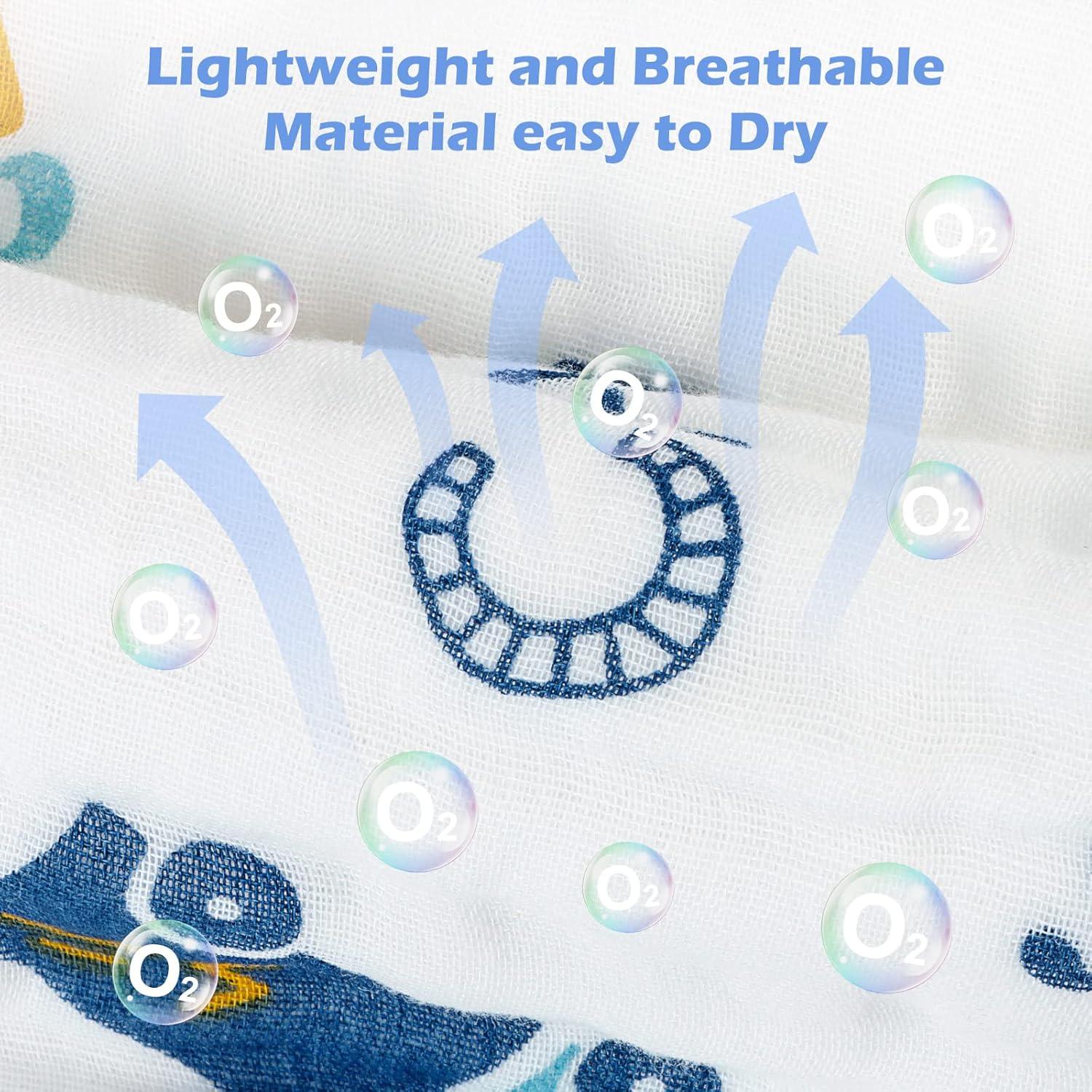 Pañales de Muselina Maliton 100% Algodón 6 Piezas