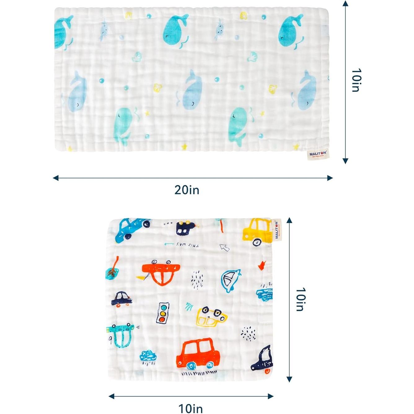 Pañales de Muselina Maliton 100% Algodón 6 Piezas