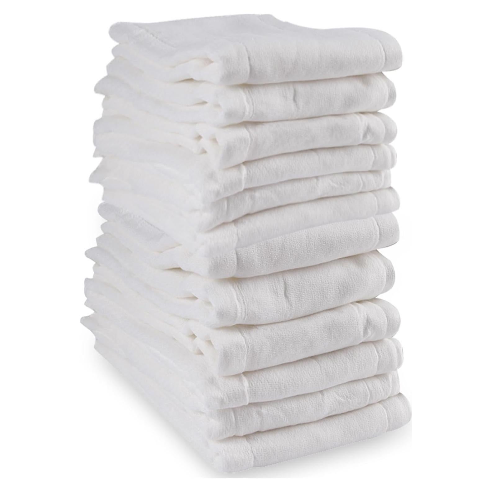 Pañales de tela prefold Fasoar 12 unidades 100% algodón