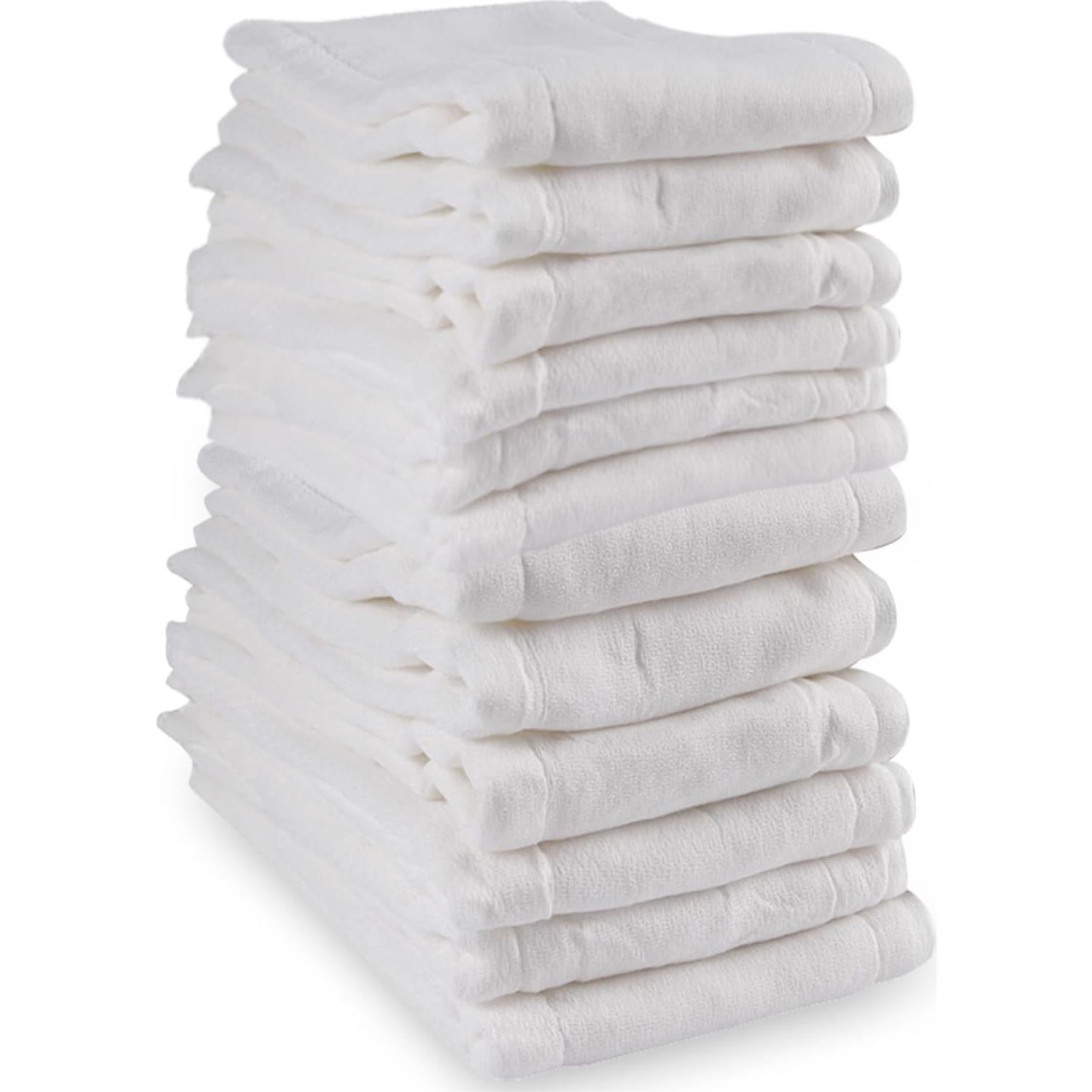 Pañales de tela prefold Fasoar 12 unidades 100% algodón