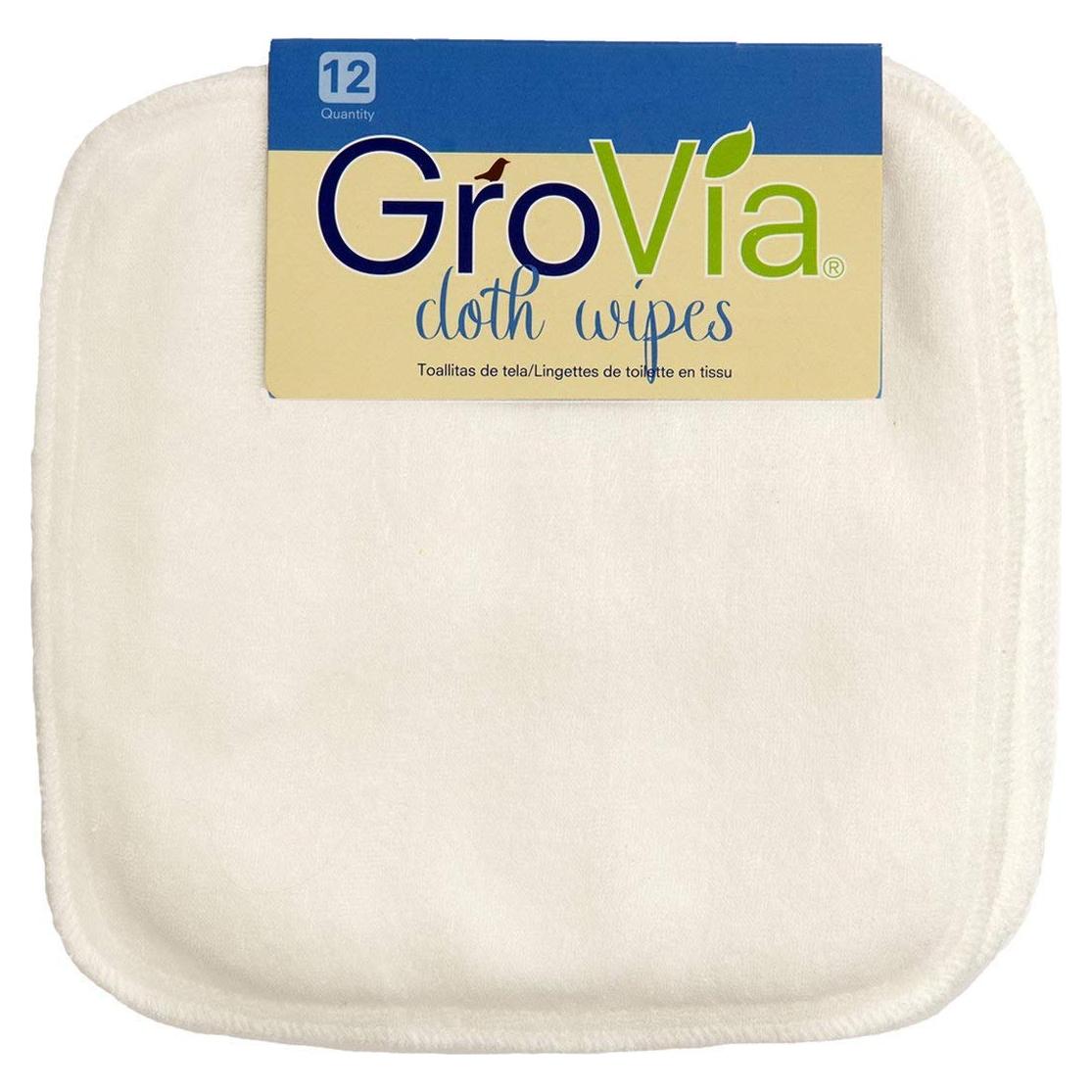 Toallitas de Tela GroVia - 12 Unidades de Algodón Terry