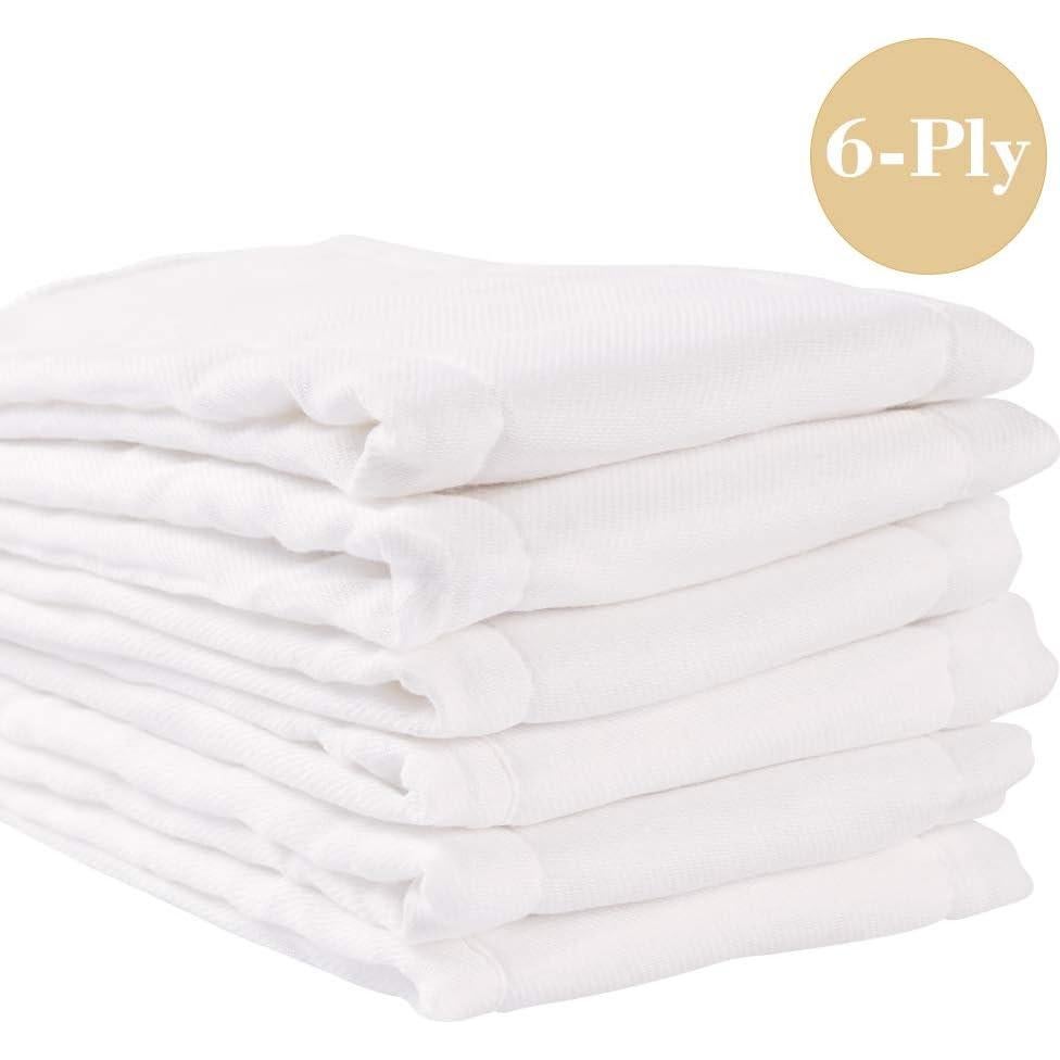 Pañales de tela prefold Fasoar 100% algodón 6 unidades