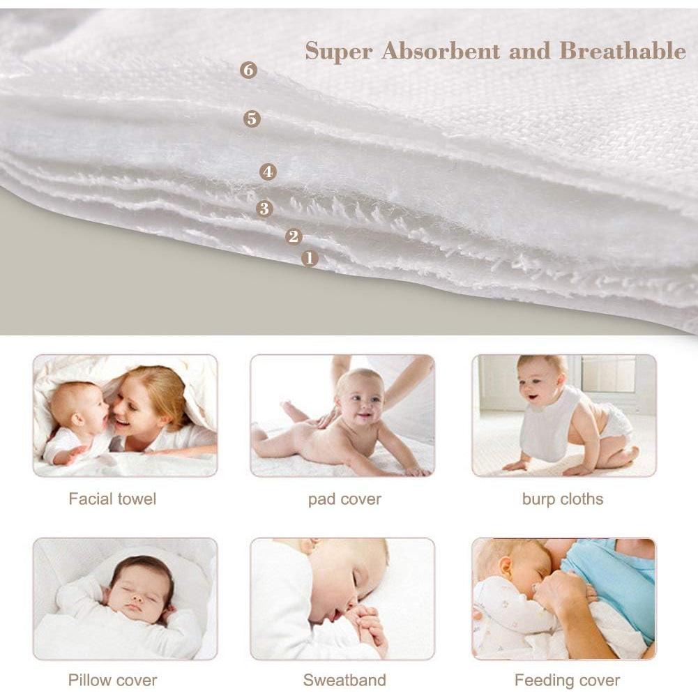 Pañales de tela prefold Fasoar 100% algodón 6 unidades