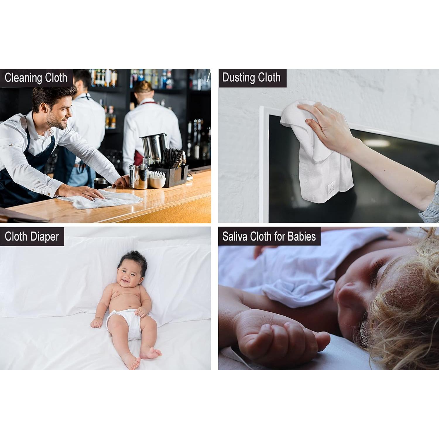 Paquete de 10 Pañales de Tela Ruvanti 100% Algodón Unisex