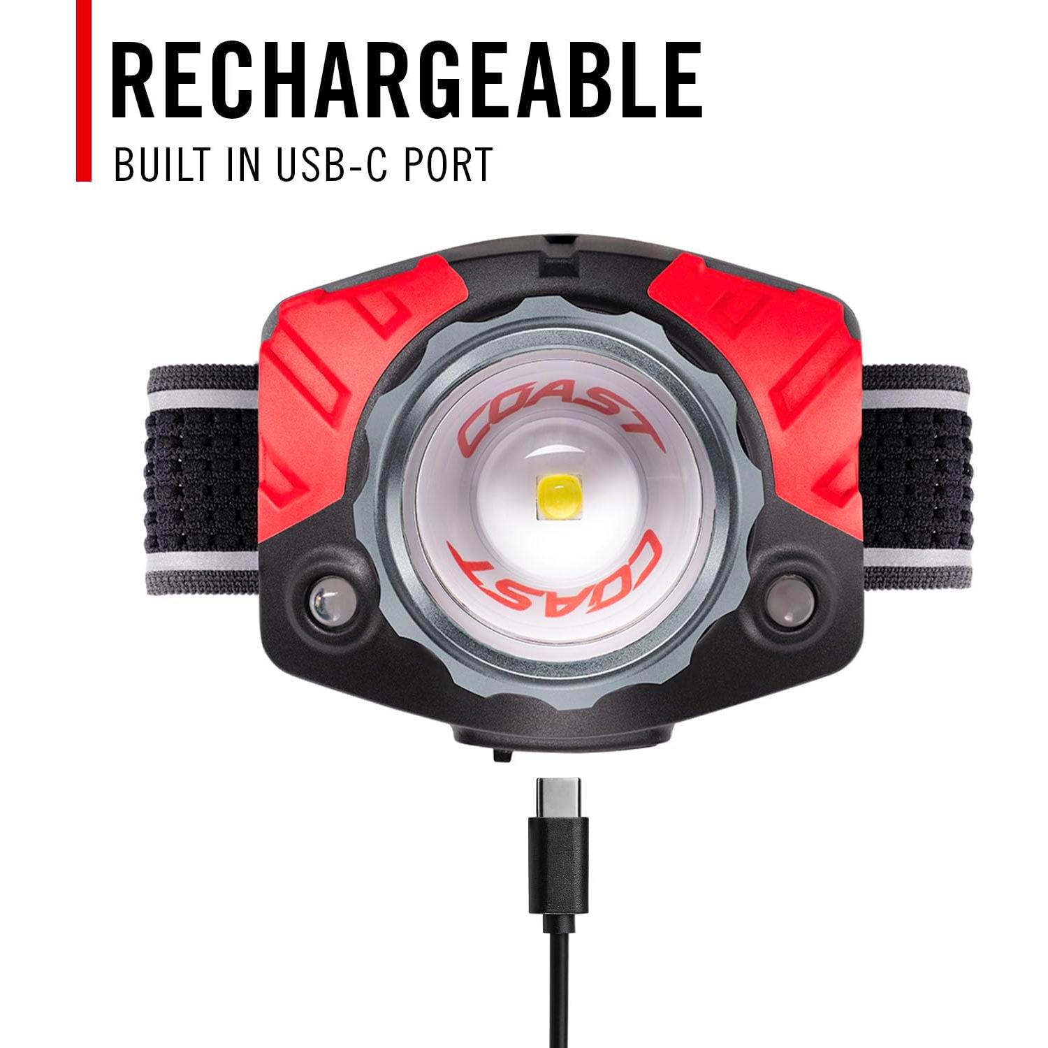 Linterna Frontal LED Coast FL85R 1000 Lúmenes Recargable