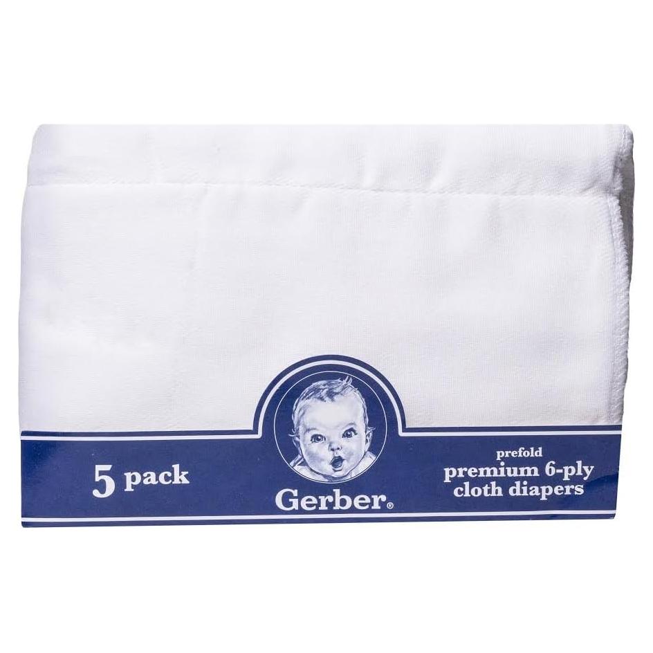 Pañales de Tela Premium Gerber 6 Capas 5 Unidades