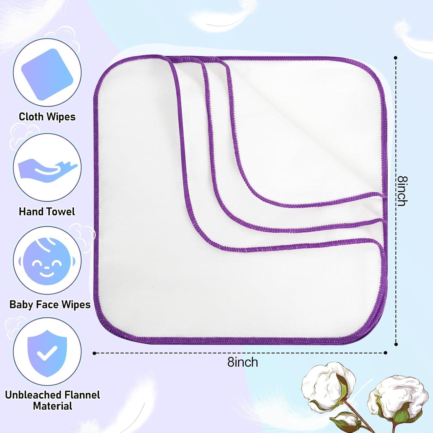 54 Toallitas de Tela Reutilizables para Bebés con Dispensador Negro