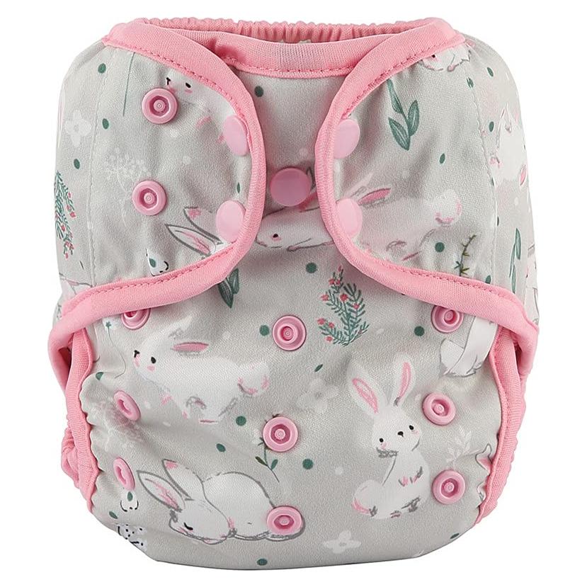 Cubierta de Pañal de Tela Talla Única PUL Conejo Ajustable