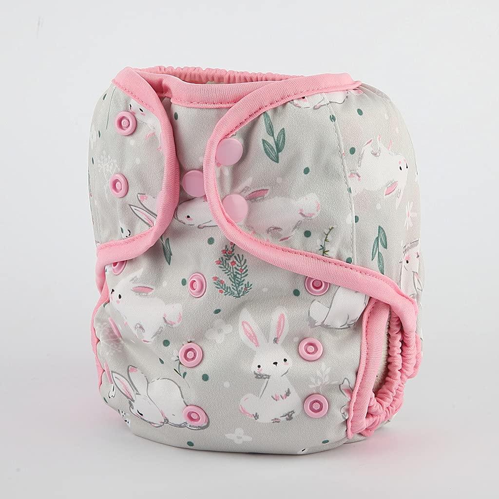 Cubierta de Pañal de Tela Talla Única PUL Conejo Ajustable