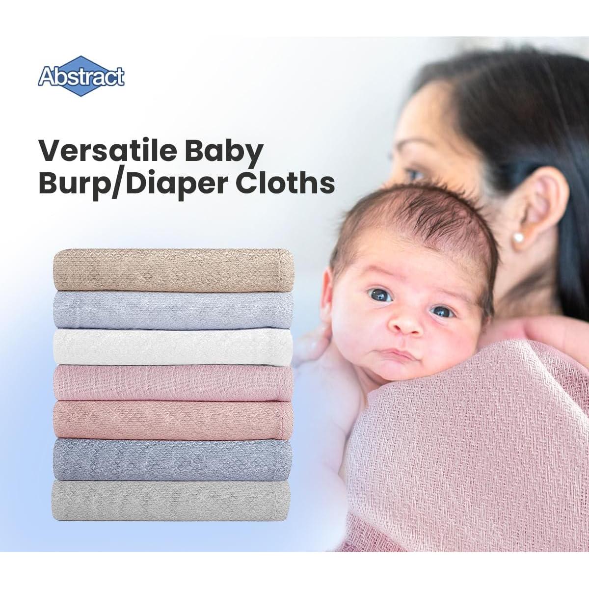 Paquete de 6 Pañales de Tela Algodón 100% Natural Little Pipers - Azul