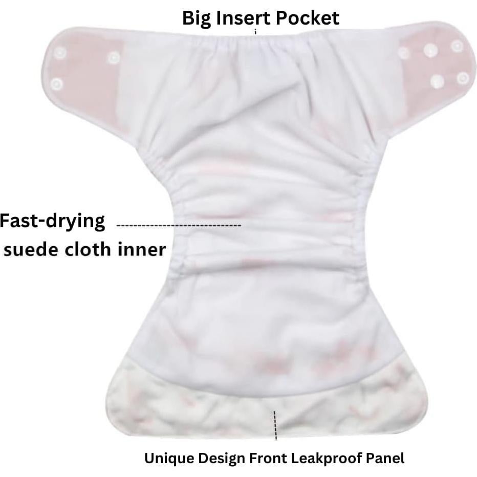 Paquete de 20 Pañales de Tela Reutilizables KaWaii Baby - Ajustables