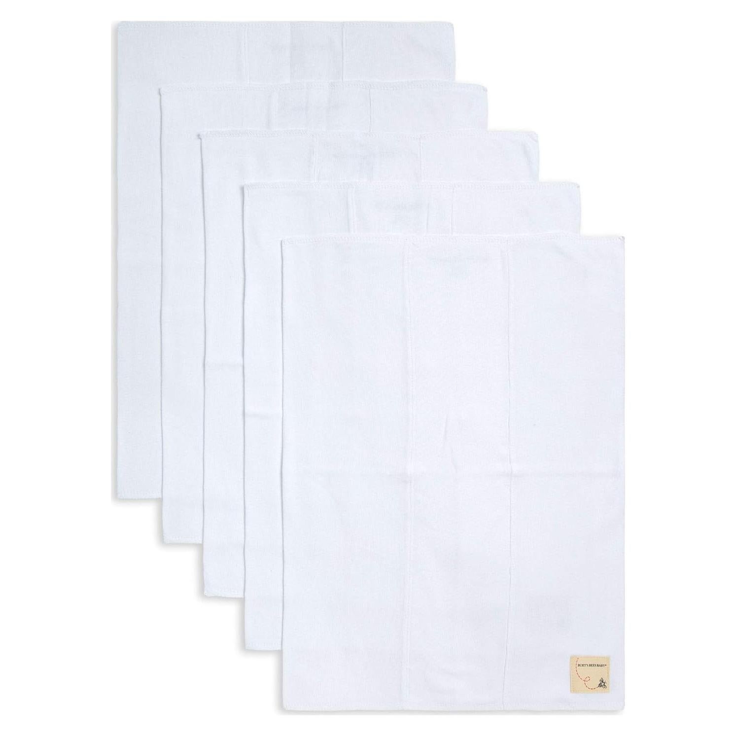 Paquete de 5 Paños de Eructo Burt's Bees 100% Algodón Orgánico