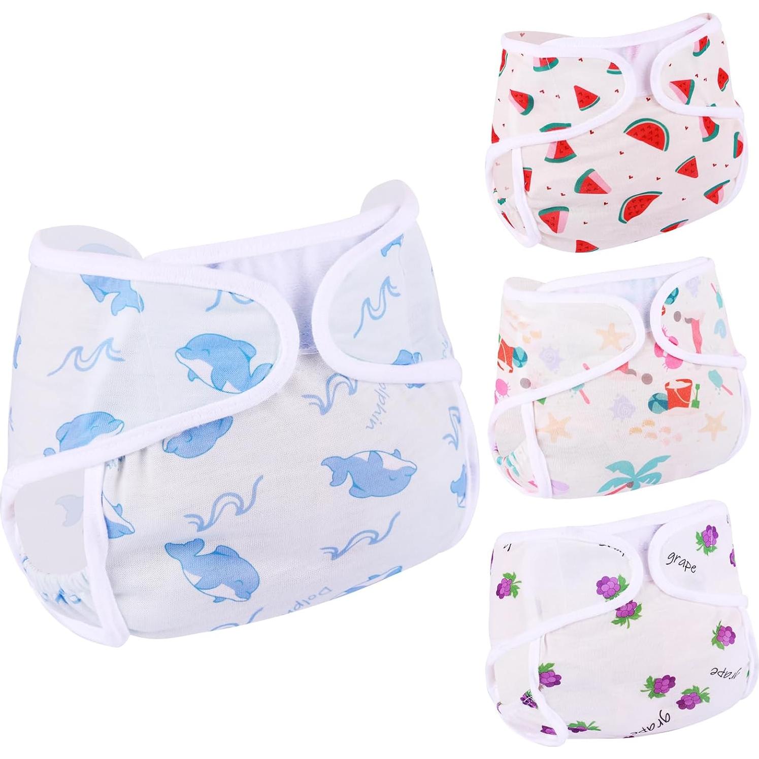 Pañales Reutilizables para Muñecas BABESIDE 4 Pcs 17-22"