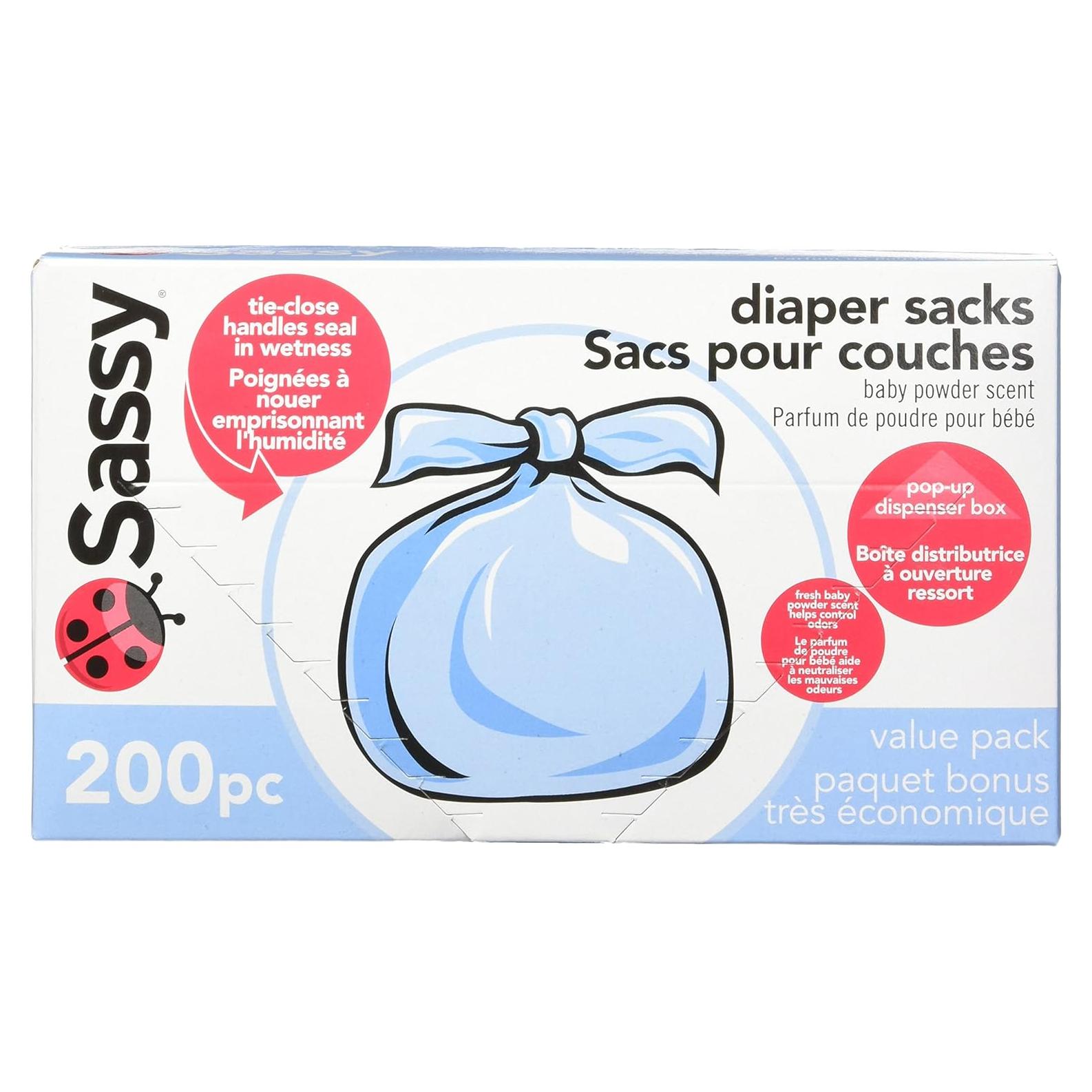 Sacos Desechables para Pañales Sassy Baby 200 Unidades