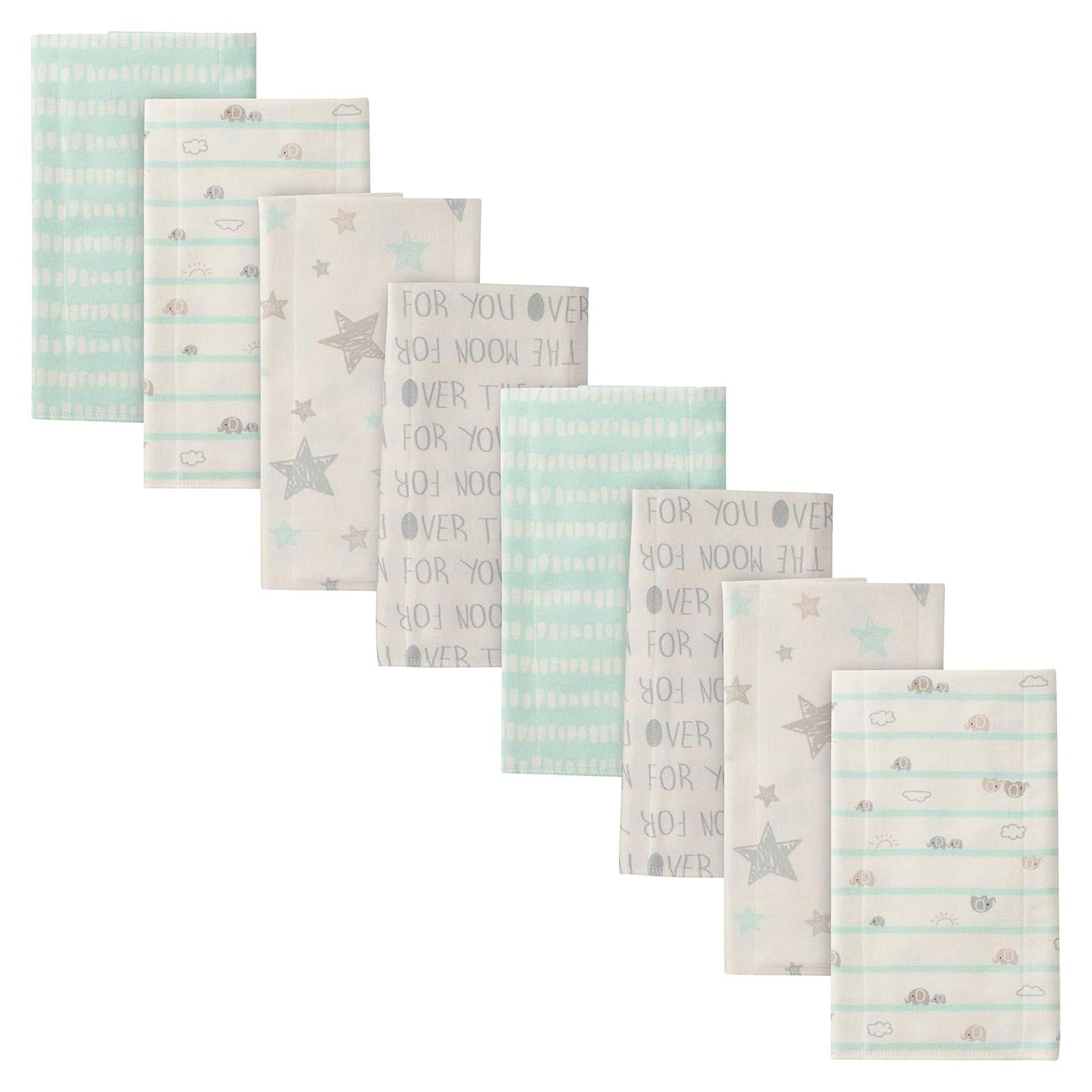 Paños de Eructo de Franela de Algodón Gerber 8-Pack 50.8x35.6cm