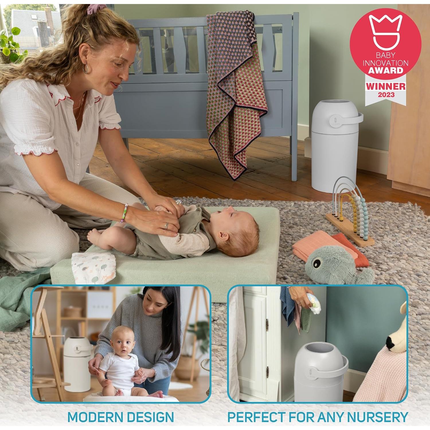 Cubo de Pañales L.A. Baby Blanco 35.2L Libre de Olores