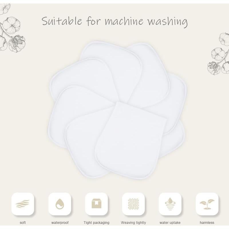 Paquete de 8 Paños para Eructar Bebés LazyRhino, 23x46 cm