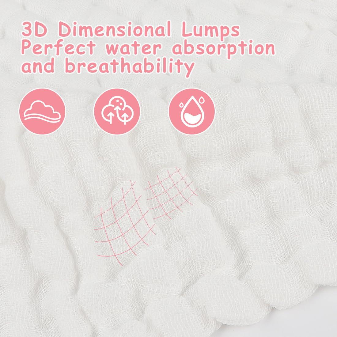 Paños de Baño AIDEA 100% Algodón Muselina 10 Piezas 25.4cm