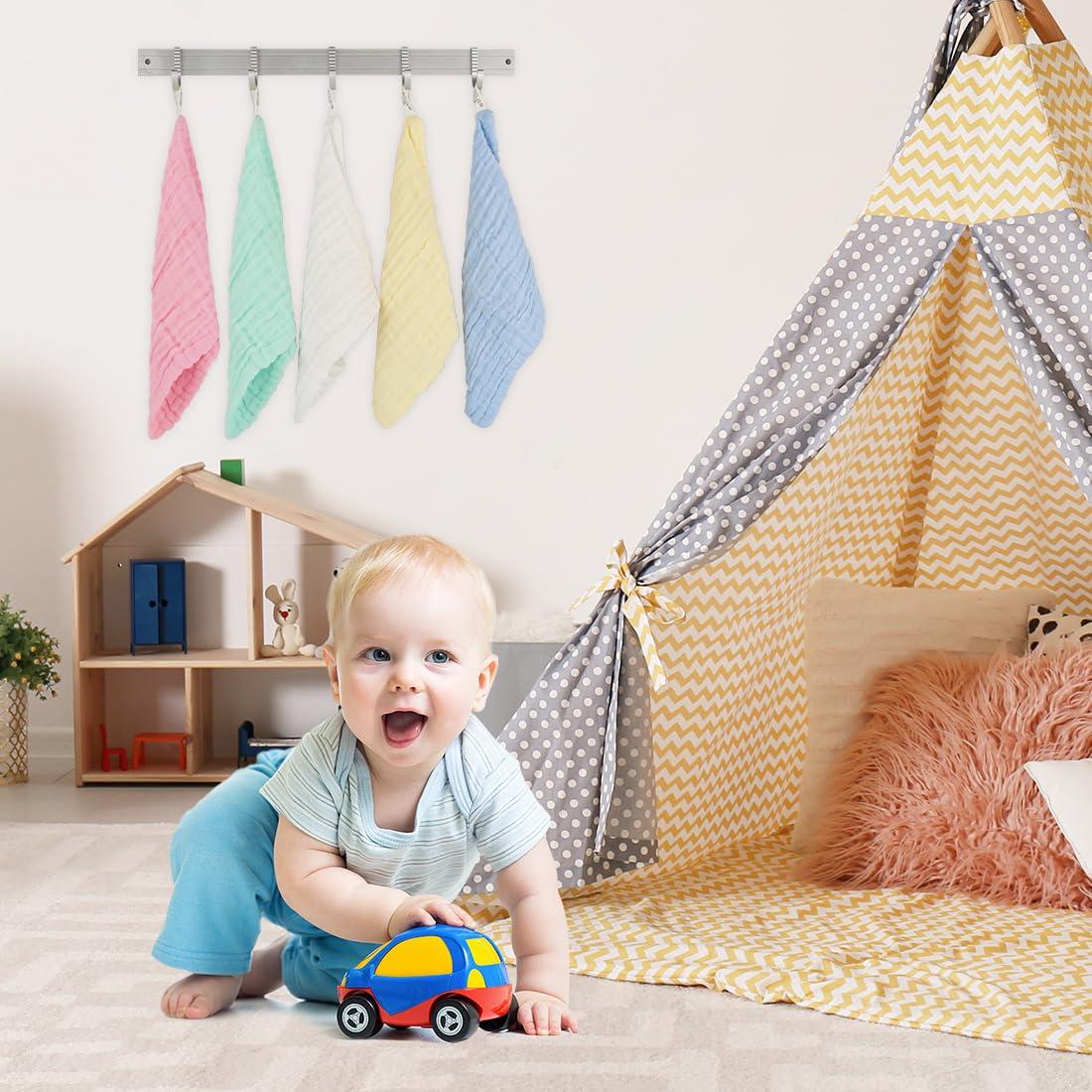 Paños de Baño AIDEA 100% Algodón Muselina 10 Piezas 25.4cm