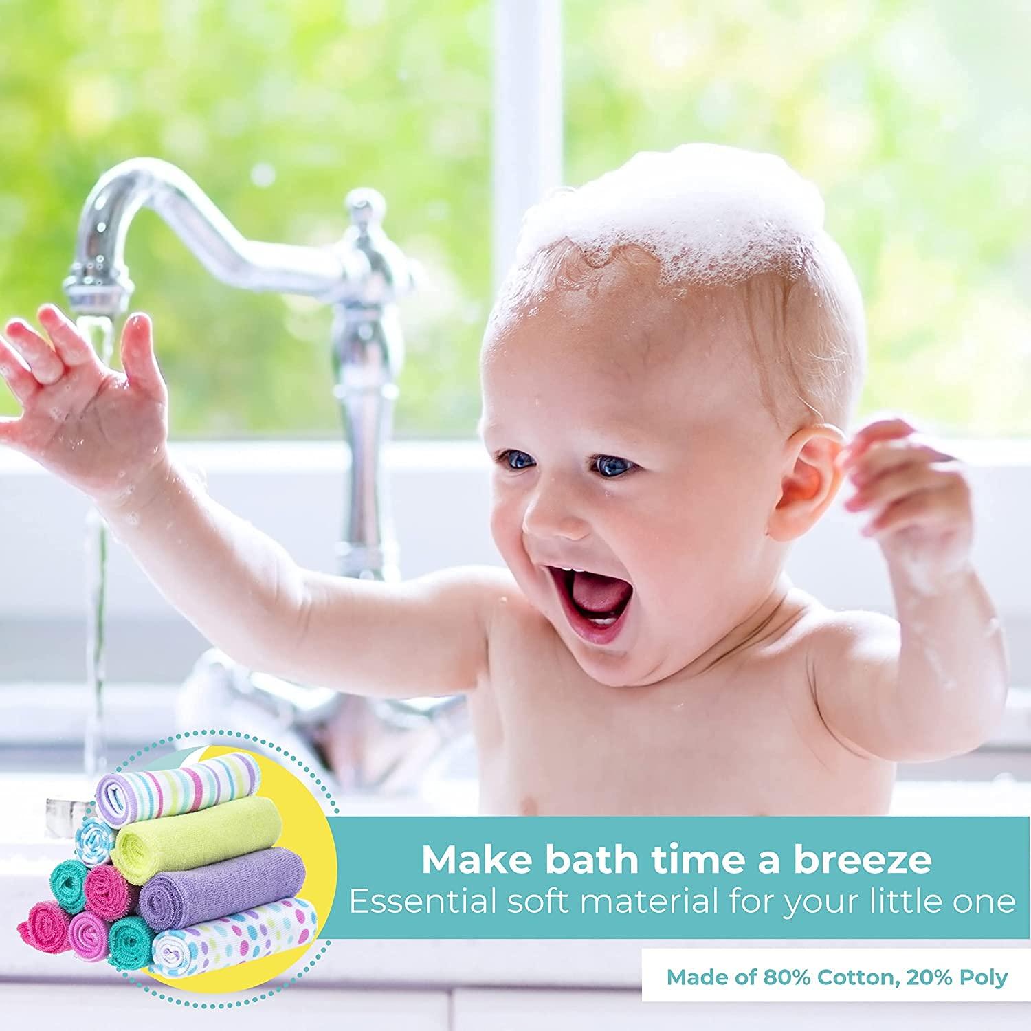 Juego de Toallitas de Lavado SpaSilk para Bebés - 10 Unidades Aqua