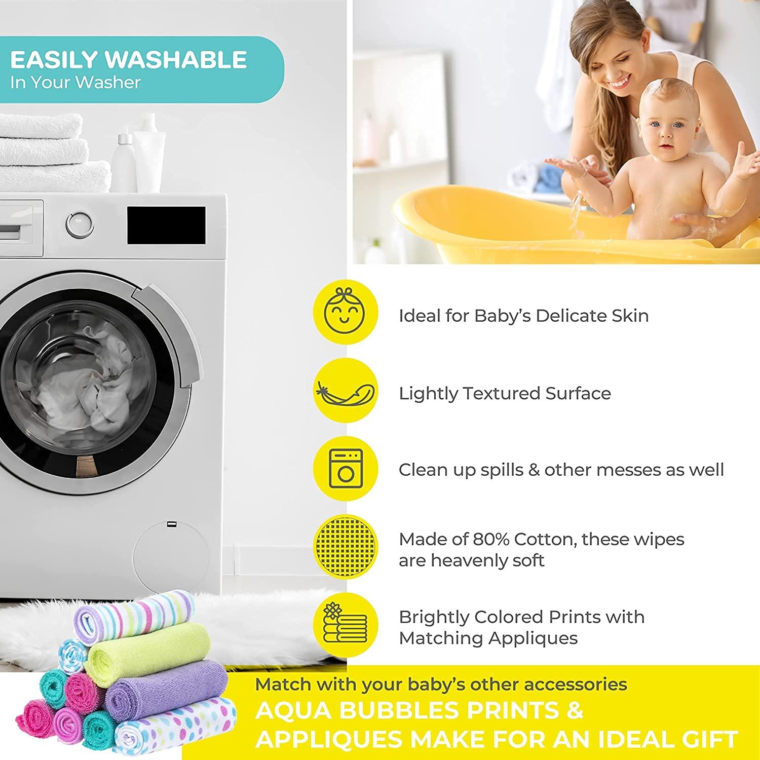 Juego de Toallitas de Lavado SpaSilk para Bebés - 10 Unidades Aqua