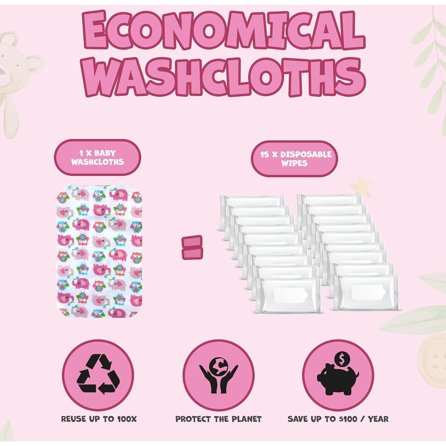 Paquete de 30 Paños de Baño Omilion 100% Algodón 18x25 cm