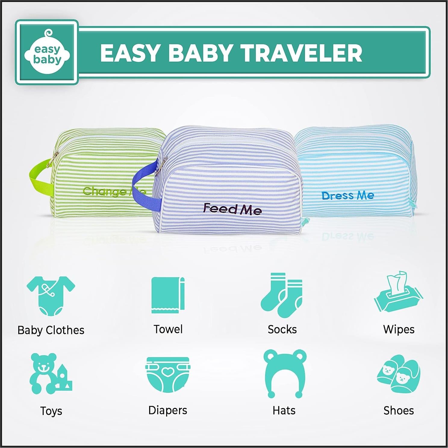 Organizador de Pañales Easy Baby - Paquete de 8 Seersucker