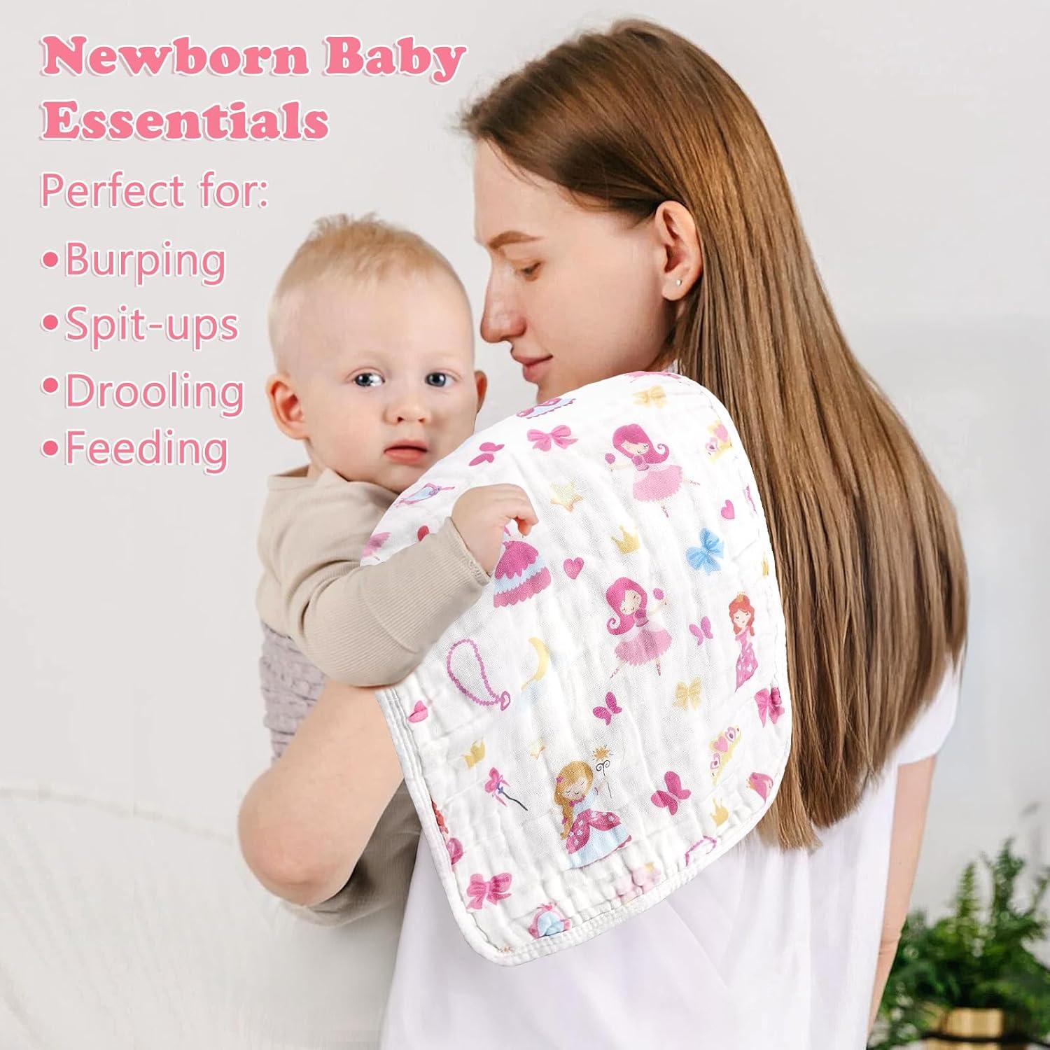 Paños de Eructo para Bebés Decalsweet 100% Algodón 6 Piezas