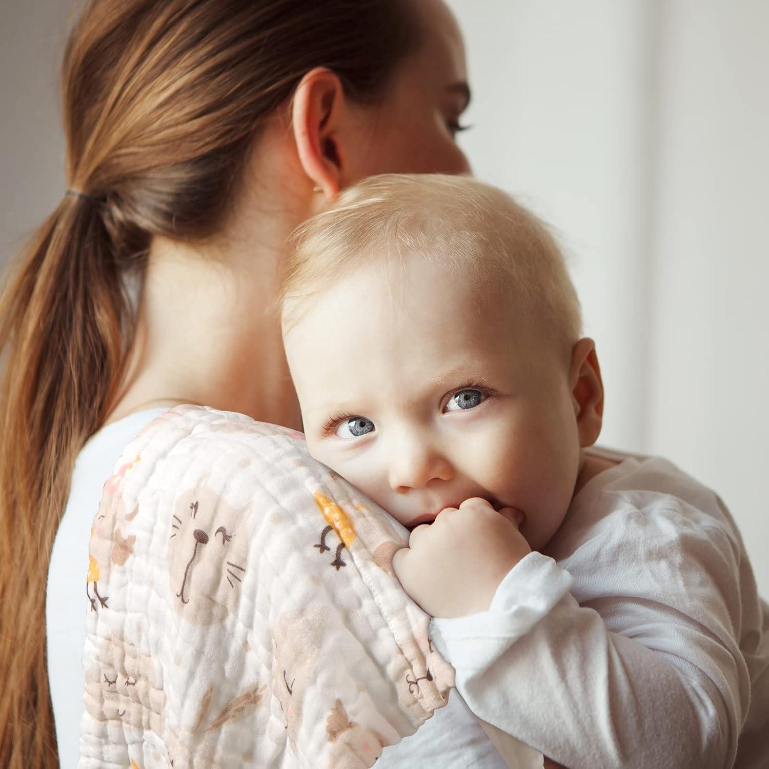 Paños de Eructo para Bebés 100% Algodón Lasonotan 4 Piezas