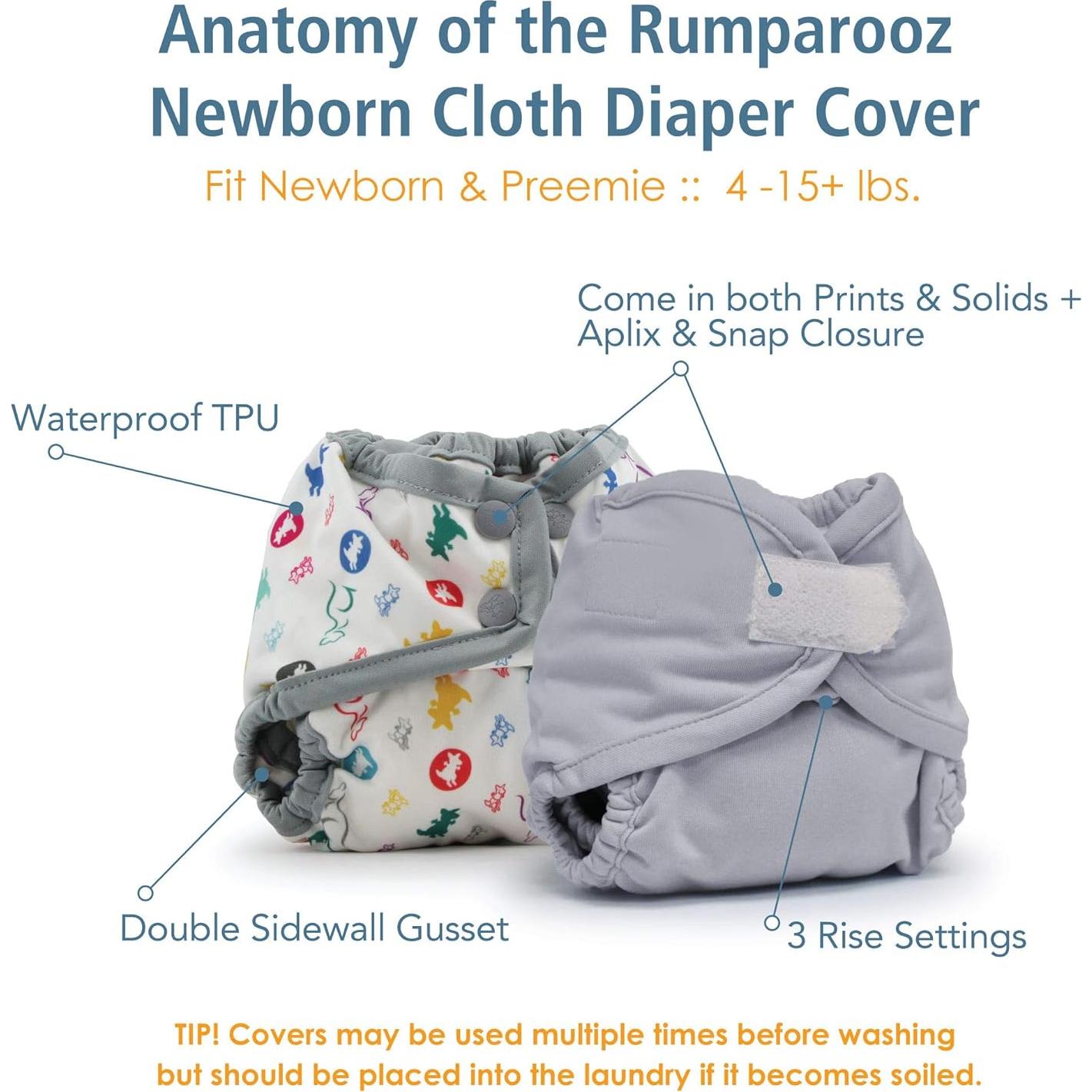 Cubierta de Pañal de Tela Kanga Care Rumparooz Recién Nacido 1.8-6.8 kg