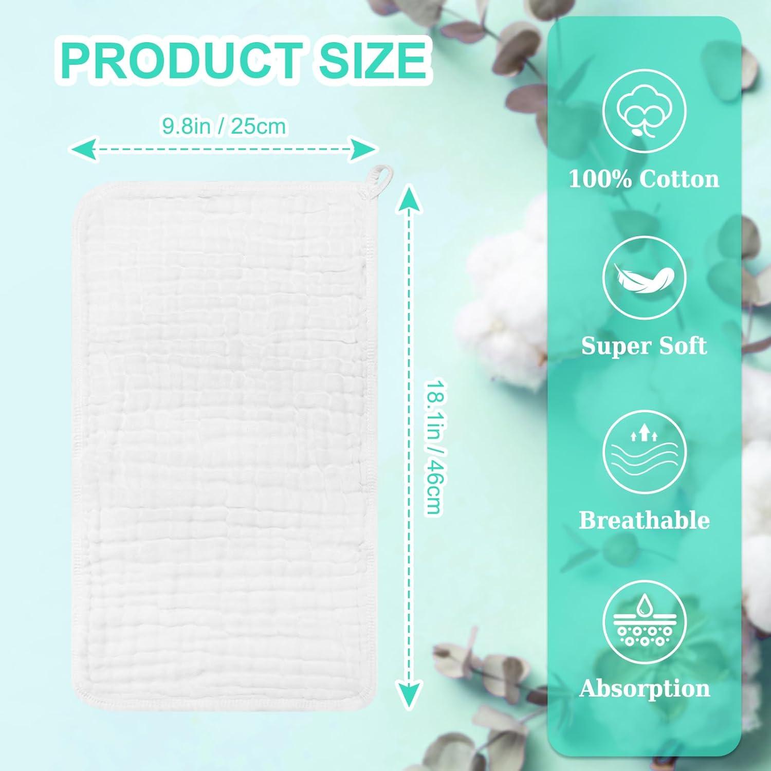 Pañales de Muselina Accmor 100% Algodón 50x25cm 6 Pzas